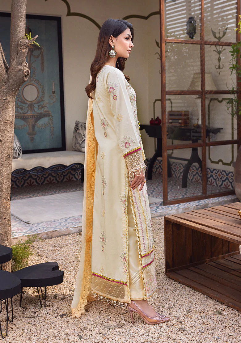 LALA – 3 Piece Embroidered Luxe Lawn Suit - Image 5