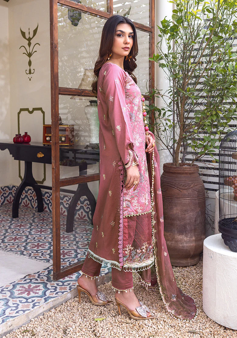 LALA – 3 Piece Embroidered Luxe Lawn Suit - Image 4