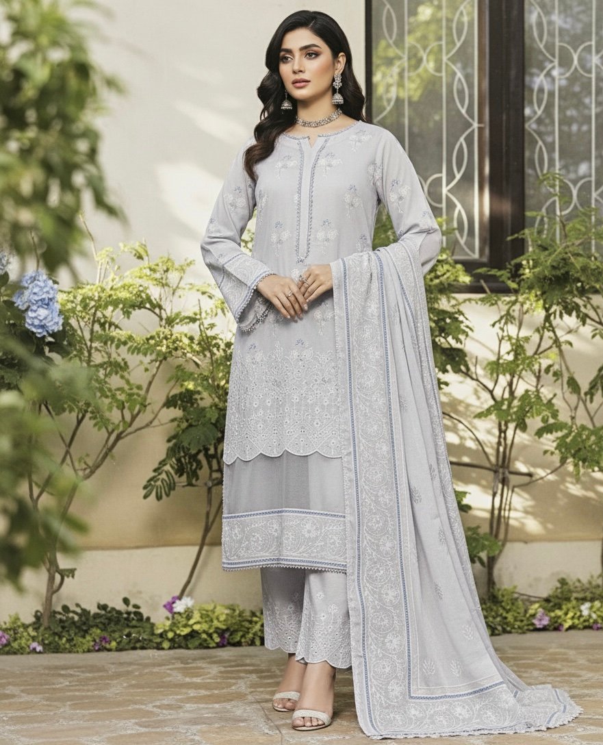 Laiba Pearl Paste 3 Piece Lawn Suit