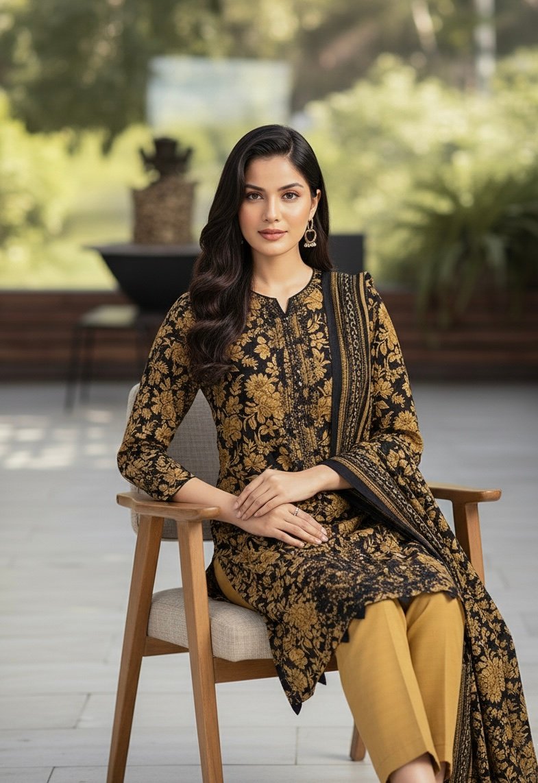 Premium Bin Saeed 3 Piece Lawn Unstitched - Image 2