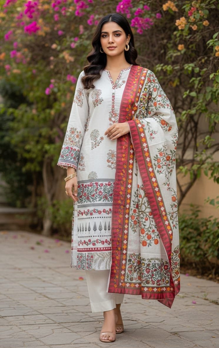 Bonanza – 3 Piece Printed Lawn Suit