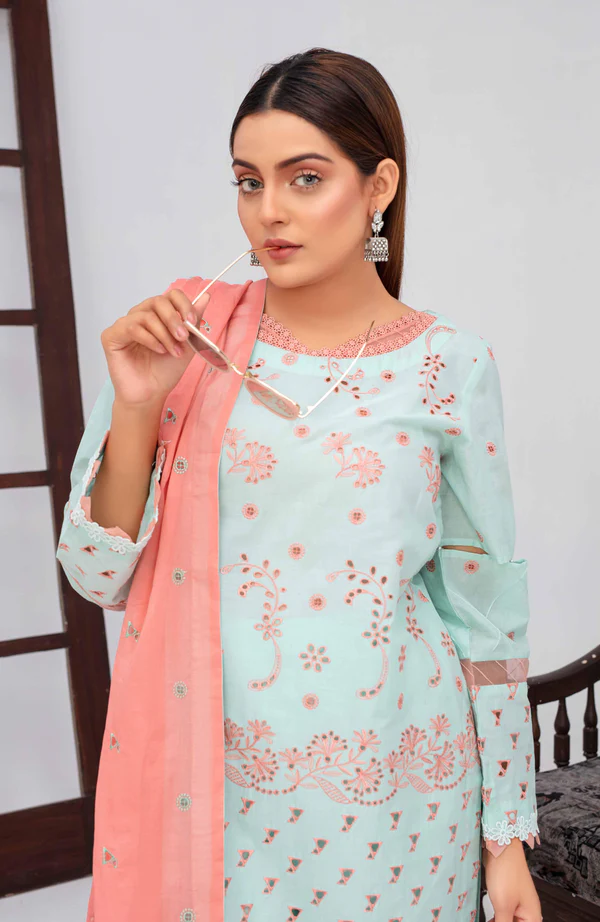 Fiza Noor – 3 Piece Embroidered Lawn Suit - Image 2