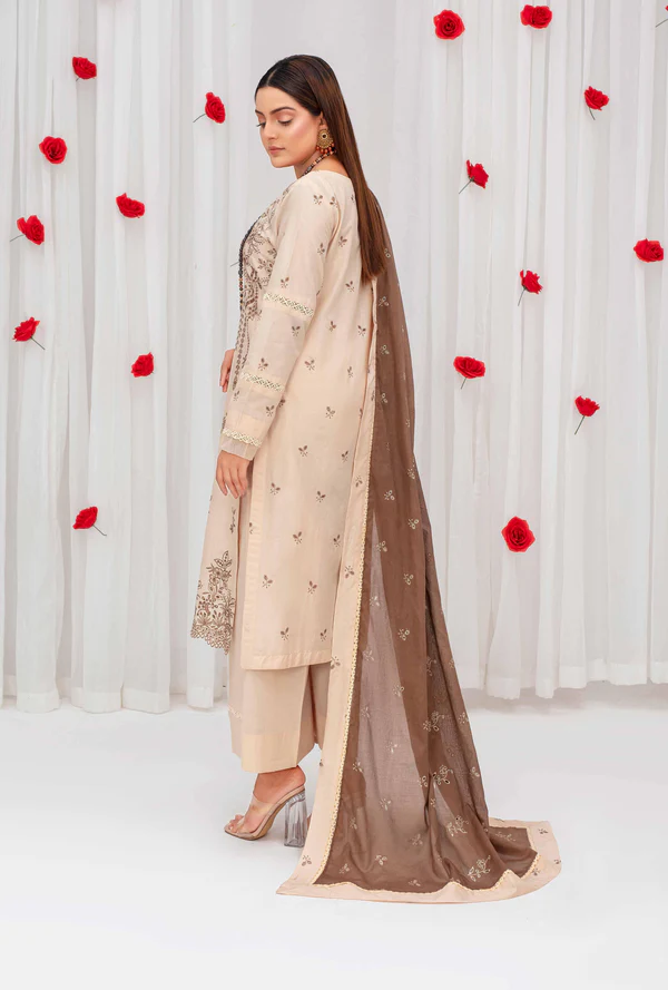 Fiza Noor – 3 Piece Embroidered Lawn Suit - Image 4
