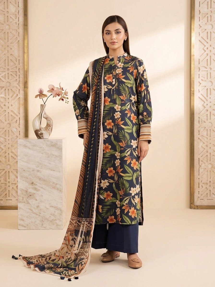 Sapphire - 3 Piece Printed Lawn Suit