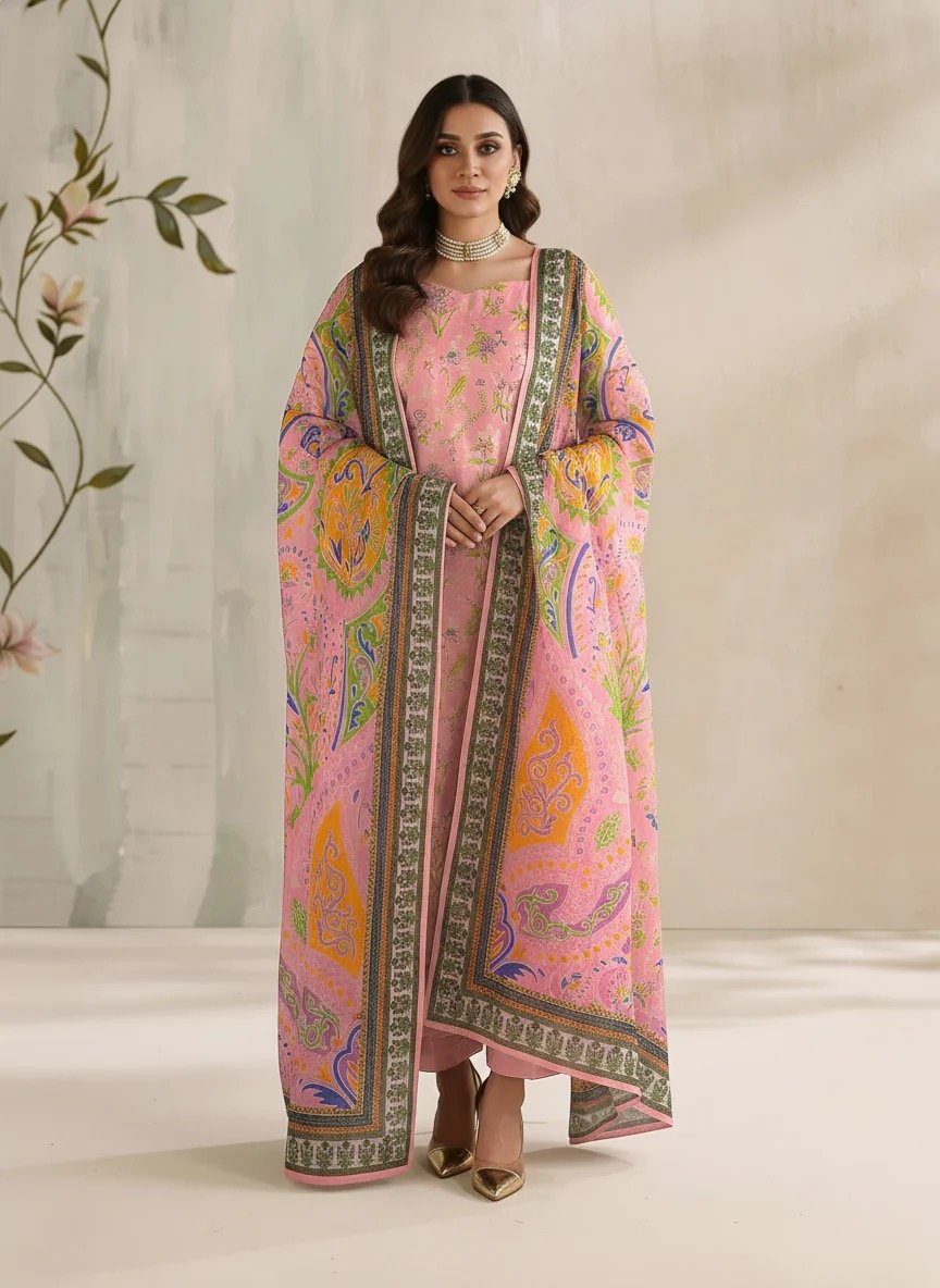 Pink Mirage | 3pc Printed Lawn