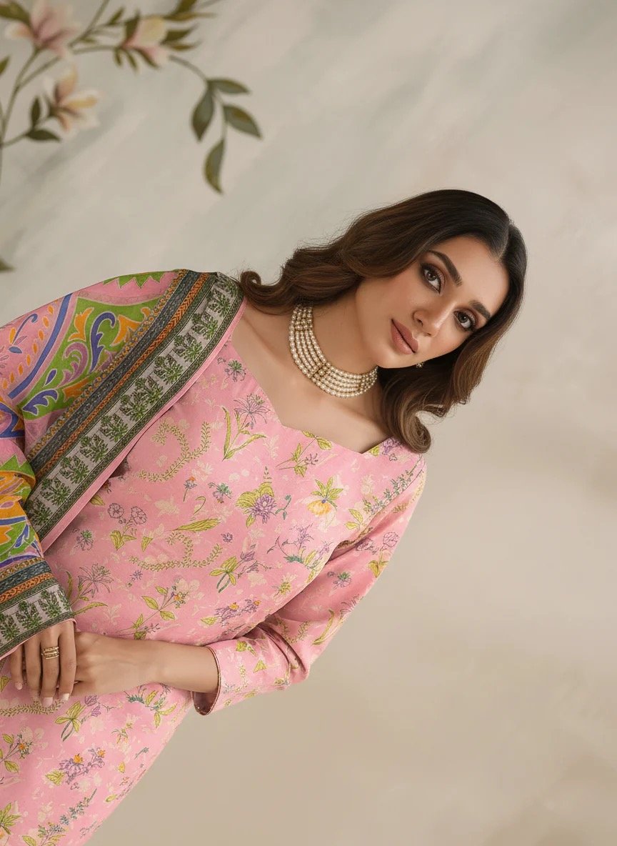 Pink Mirage | 3pc Printed Lawn - Image 3