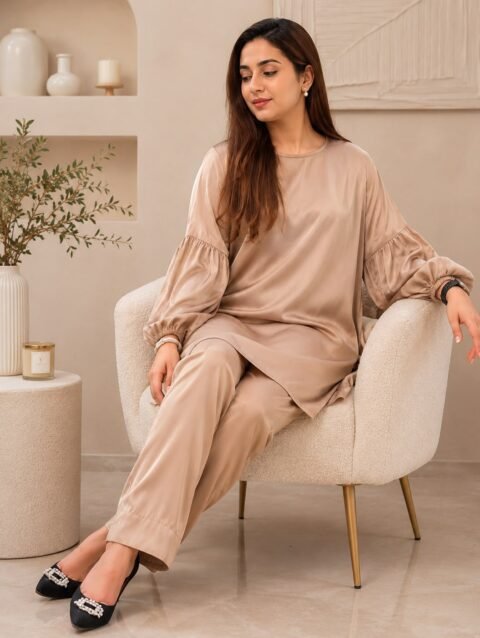 GOLDEN SILK CO-ORD SET